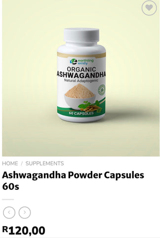 60 Ashwagandha powder capsules
