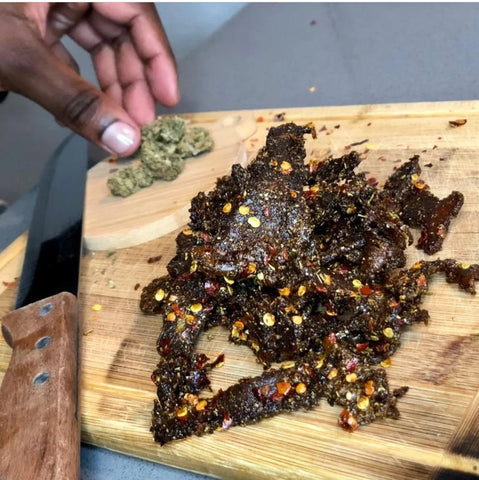 60grams of 100mg cannabis infused chilli biltong 100MG