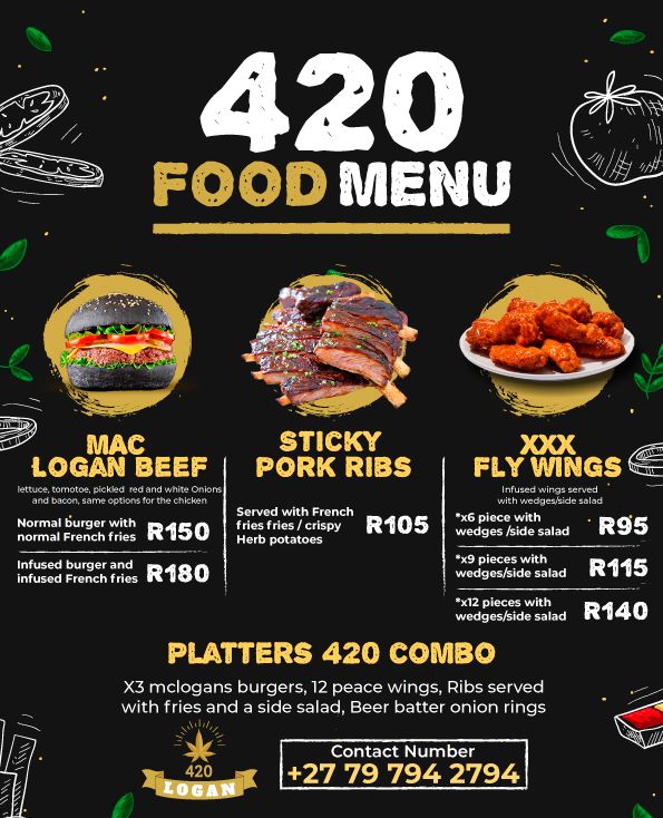 Food menu for smoke house